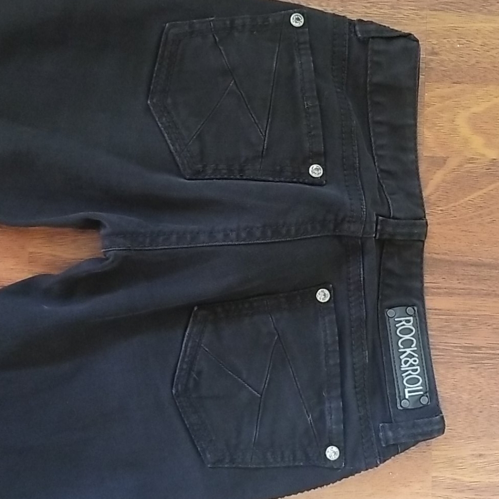 RRCG black mid rise bootcut jeans